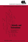 Cover: Schreib- und Textroutinen - Peter Lang Verlag