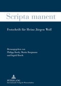 Cover: Scripta manent - Peter Lang Verlag