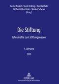 Cover: Die Stiftung - Peter Lang Verlag