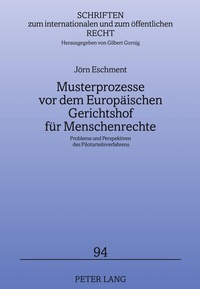 Abbildung von: Musterprozesse vor dem Europäischen Gerichtshof für Menschenrechte - Peter Lang Verlag