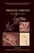 Cover: Primate Origins: Adaptations and Evolution - Springer