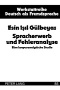 Cover: Spracherwerb und Fehleranalyse - Peter Lang Verlag