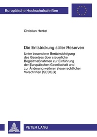 Abbildung von: Die Entstrickung stiller Reserven - Peter Lang Verlag