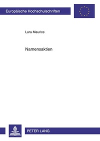 Abbildung von: Namensaktien - Peter Lang Verlag
