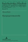 Cover: Energiepreiskontrolle - Peter Lang Verlag