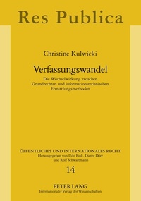 Abbildung von: Verfassungswandel - Peter Lang Verlag