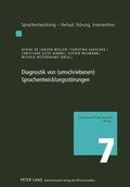 Cover: Diagnostik von (umschriebenen) Sprachentwicklungsst&ouml;rungen - Peter Lang Verlag