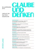 Cover: Glaube und Denken - Peter Lang Verlag