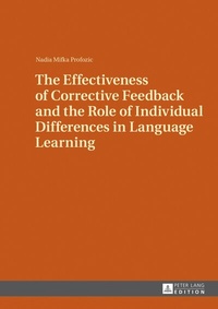 Abbildung von: The Effectiveness of Corrective Feedback and the Role of Individual Differences in Language Learning - Peter Lang Verlag