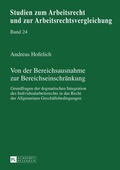 Cover: Von der Bereichsausnahme zur Bereichseinschr&auml;nkung - Peter Lang Verlag