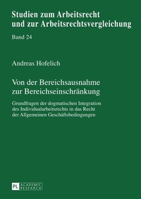 Abbildung von: Von der Bereichsausnahme zur Bereichseinschränkung - Peter Lang Verlag