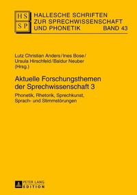 Abbildung von: Aktuelle Forschungsthemen der Sprechwissenschaft 3 - Peter Lang Verlag