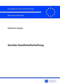 Abbildung von: Quotale Gesellschafterhaftung - Peter Lang Verlag