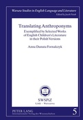 Cover: Translating Anthroponyms - Peter Lang Verlag