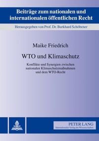 Bild: WTO und Klimaschutz - Peter Lang Verlag