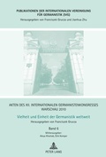 Cover: Akten des XII. Internationalen Germanistenkongresses Warschau 2010- Vielheit und Einheit der Germanistik weltweit - Peter Lang Verlag