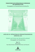 Cover: Akten des XII. Internationalen Germanistenkongresses Warschau 2010- Vielheit und Einheit der Germanistik weltweit - Peter Lang Verlag