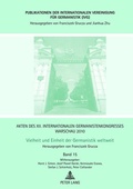 Cover: Akten des XII. Internationalen Germanistenkongresses Warschau 2010- Vielheit und Einheit der Germanistik weltweit - Peter Lang Verlag
