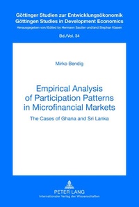 Enlarge image Cover: Empirical Analysis of Participation Patterns in Microfinancial Markets - Peter Lang Verlag