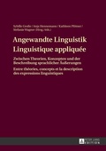Cover: Angewandte Linguistik / Linguistique appliqu&eacute;e - Peter Lang Verlag