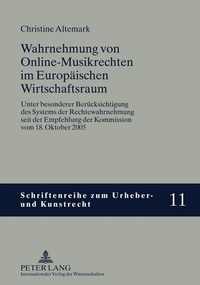 Abbildung von: Wahrnehmung von Online-Musikrechten im Europäischen Wirtschaftsraum - Peter Lang Verlag