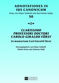 Cover: &laquo;Clarissimo Professori Doctori Carolo Giraldo F&uuml;rst&raquo; - Peter Lang Verlag