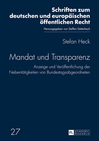Abbildung von: Mandat und Transparenz - Peter Lang Verlag