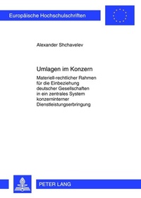 Abbildung von: Umlagen im Konzern - Peter Lang Verlag