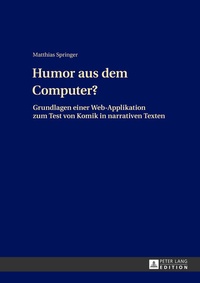 Enlarge image Cover: Humor aus dem Computer? - Peter Lang Verlag