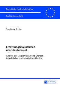Abbildung von: Ermittlungsmaßnahmen über das Internet - Peter Lang Verlag