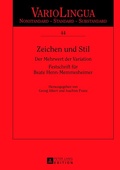 Cover: Zeichen und Stil - Peter Lang Verlag