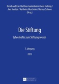 Cover: Die Stiftung - Peter Lang Verlag