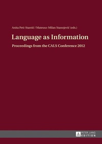 Enlarge image Cover: Language as Information - Peter Lang Verlag