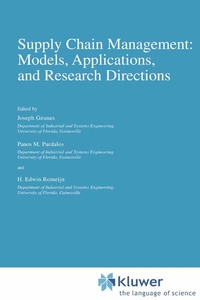 Enlarge image Cover: Supply Chain Management: Models, Applications, and Research Directions - Springer