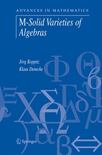 Enlarge image Cover: M-Solid Varieties of Algebras - Springer