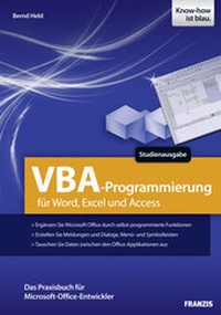 Abbildung von: VBA-Programmierung für Word, Excel und Access - FRANZIS GmbH