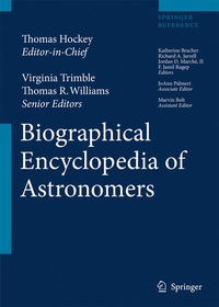 Enlarge image Cover: Biographical Encyclopedia of Astronomers - Springer