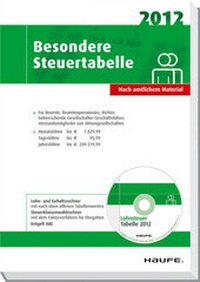 Abbildung von: Besondere Steuertabelle 2012 - Haufe-Lexware