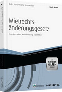 Bild vergrößern Bild: Das Mietrechtsänderungsgesetz - mit Arbeitshilfen online - Haufe-Lexware