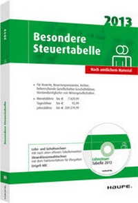 Abbildung von: Besondere Steuertabelle 2013 - Haufe-Lexware