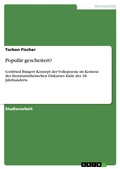 Cover: Popul&auml;r gescheitert? - GRIN Verlag