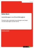 Cover: Auswirkungen von Erwerbslosigkeit - GRIN Verlag