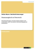 Cover: Finanzausgleich in &Ouml;sterreich - GRIN Verlag