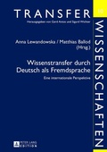 Cover: Wissenstransfer durch Deutsch als Fremdsprache - Peter Lang Verlag