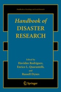 Cover: Handbook of Disaster Research - Springer
