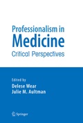 Cover: Professionalism in Medicine - Springer