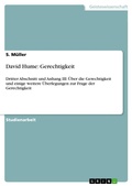 Cover: David Hume: Gerechtigkeit - GRIN Verlag