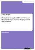 Cover: Der Sameneintrag durch Flederm&auml;use auf Hangrutschungen in einem Bergregenwald in S&uuml;decuador - GRIN Verlag