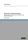 Cover: Gemeinwille Und Staat Bei Rousseau - Grin Verlag