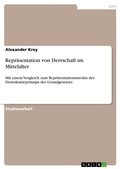Cover: Repraesentation von Herrschaft im Mittelalter - GRIN Verlag
